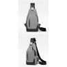 MochilasLujoso bolso de pecho/bandolera - mochila - puerto de carga USB - resistente al agua - unisex