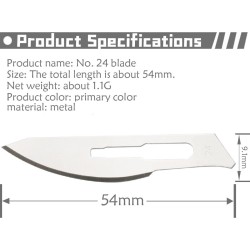Cuchillos & multitoolsHoja quirúrgica - bisturí - hoja de cuchillo reemplazable - acero inoxidable - número 24