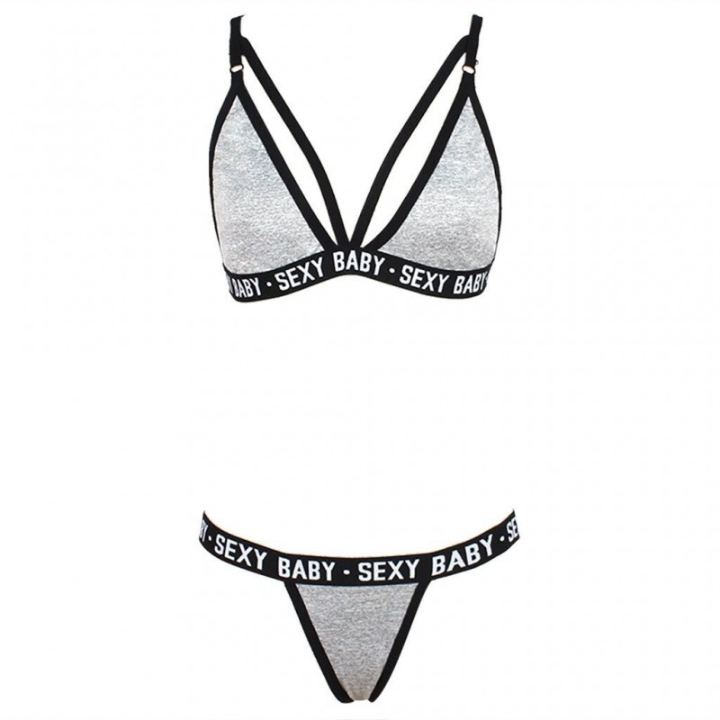 Bra / g-strings - sexy lingerie set - SEXY BABY lettersLingerie