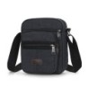 Stylish canvas shoulder bag - with zippersBags