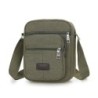 Stylish canvas shoulder bag - with zippersBags