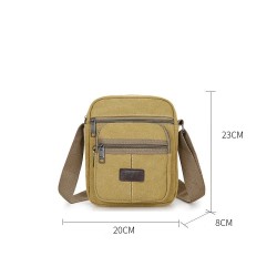 Stylish canvas shoulder bag - with zippersBags