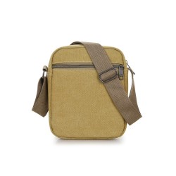 Stylish canvas shoulder bag - with zippersBags