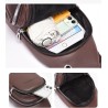 Fashionable shoulder bag - small backpack - with earphones hole - leatherBags