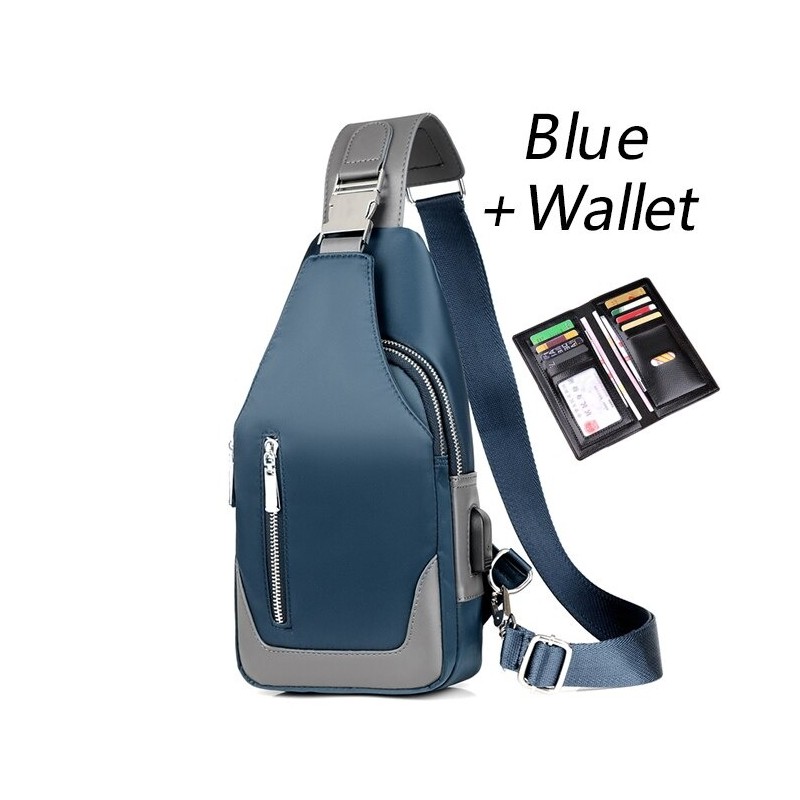 MochilasMochila multifunción - bandolera/pecho - puerto de carga USB - orificio para auriculares - impermeable