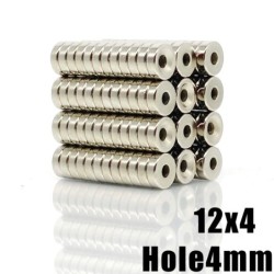 N35N35 - Imán de neodimio - avellanado redondo - 12 * 4 mm con orificio de 4 mm