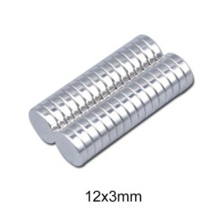 N35N35 - imán de neodimio - disco fuerte - 12 * 3 mm