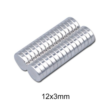 N35N35 - imán de neodimio - disco fuerte - 12 * 3 mm