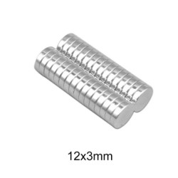N35N35 - imán de neodimio - disco fuerte - 12 * 3 mm