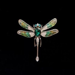 BrochesBroche vintage de lujo - con libélula de cristal