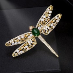 Fashionable crystal dragonfly broochBrooches