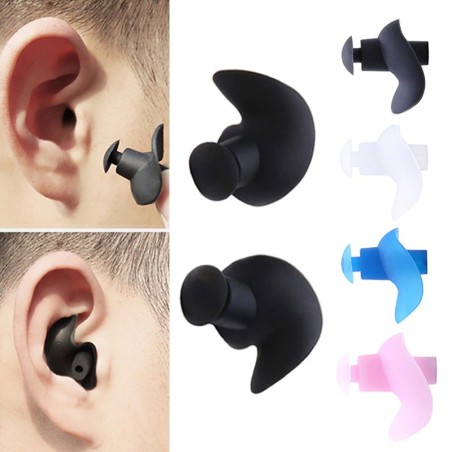 Silicone waterproof earplugs - with storage boxSwimming