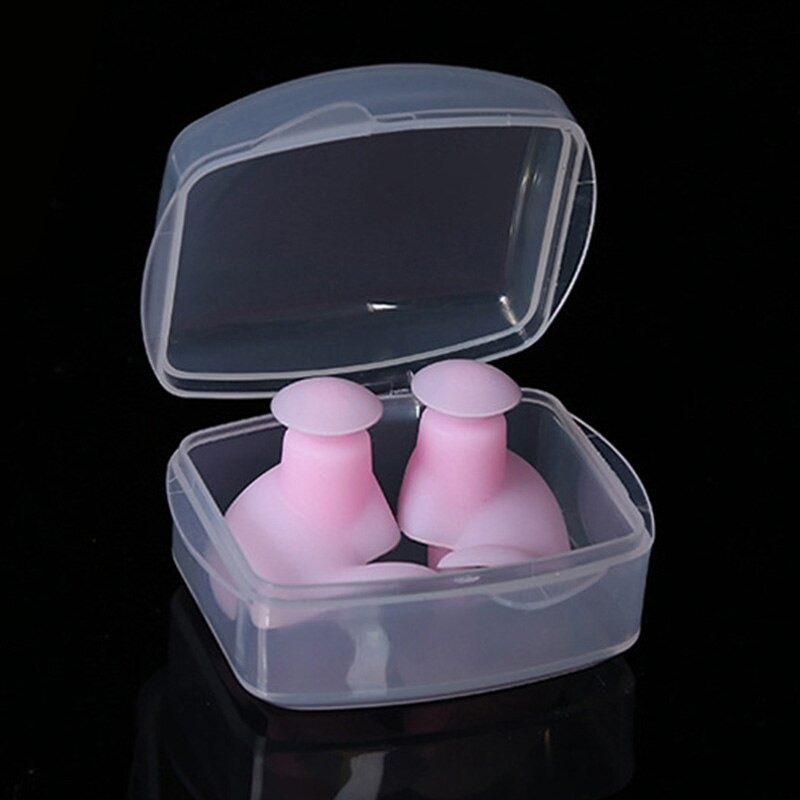 NataciónTapones para los oídos impermeables de silicona - con caja de almacenamiento