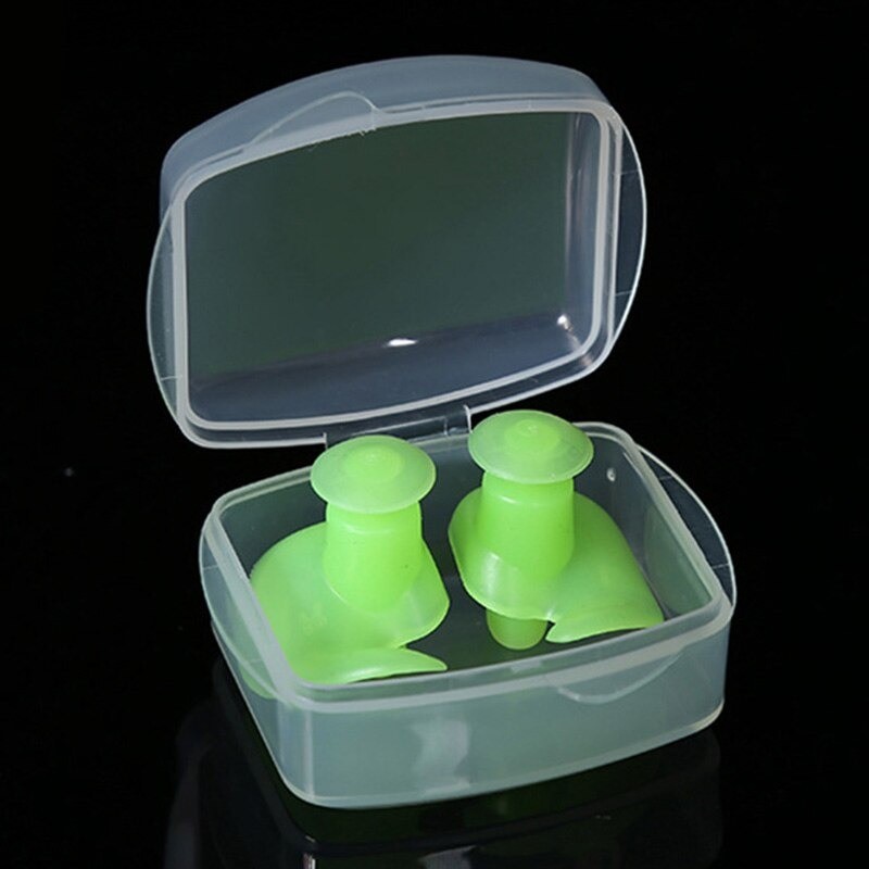 NataciónTapones para los oídos impermeables de silicona - con caja de almacenamiento