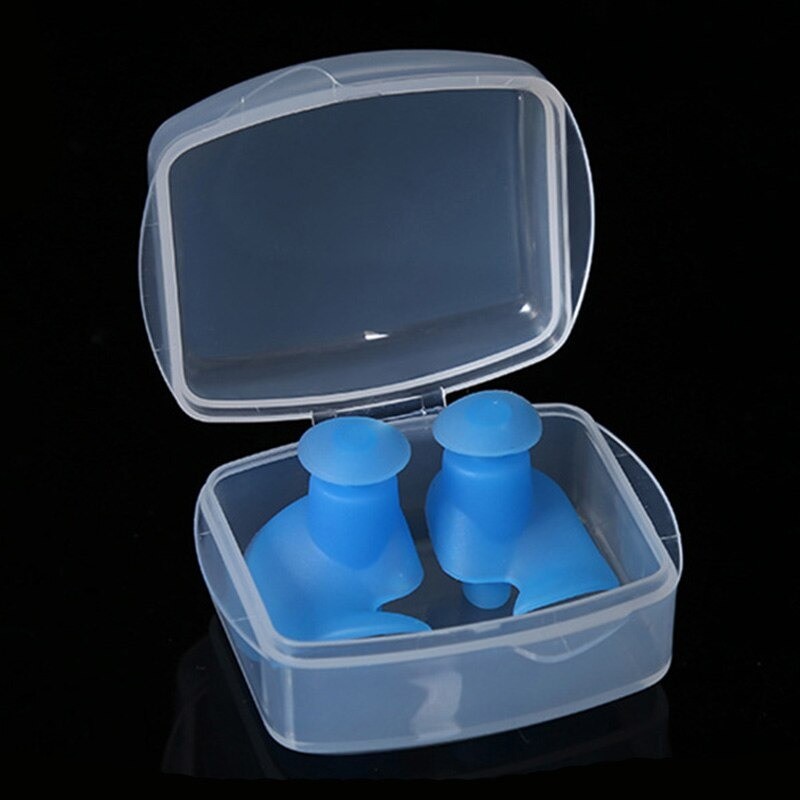 NataciónTapones para los oídos impermeables de silicona - con caja de almacenamiento