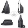 BolsosElegante bolso de pecho - mochila de cuero - patrón de piel de cocodrilo