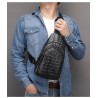 BolsosElegante bolso de pecho - mochila de cuero - patrón de piel de cocodrilo