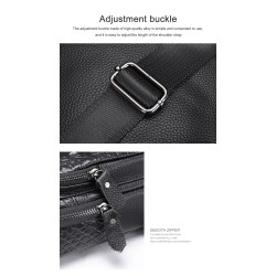 BolsosElegante bolso de pecho - mochila de cuero - patrón de piel de cocodrilo