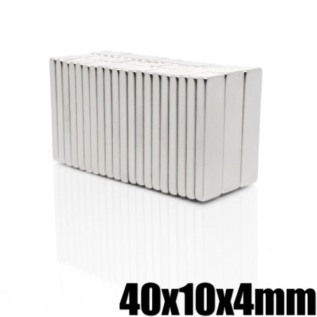 N35N35 - imán de neodimio - bloque rectangular resistente - 40 mm * 10 mm * 4 mm