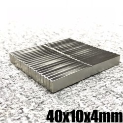 N35N35 - imán de neodimio - bloque rectangular resistente - 40 mm * 10 mm * 4 mm