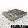 N35N35 - imán de neodimio - bloque rectangular resistente - 40 mm * 10 mm * 4 mm