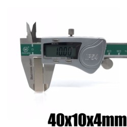 N35N35 - imán de neodimio - bloque rectangular resistente - 40 mm * 10 mm * 4 mm