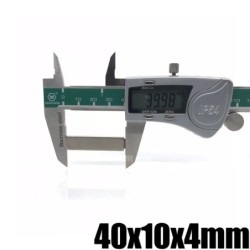 N35N35 - imán de neodimio - bloque rectangular resistente - 40 mm * 10 mm * 4 mm