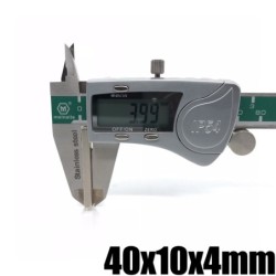 N35N35 - imán de neodimio - bloque rectangular resistente - 40 mm * 10 mm * 4 mm