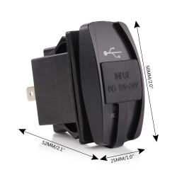 CargadoresEnchufe dual USB universal - 3.1V -12V/24V - puerto de carga - LED