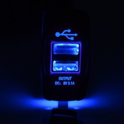 CargadoresEnchufe dual USB universal - 3.1V -12V/24V - puerto de carga - LED