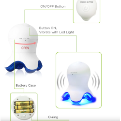 Mini professional massager - relaxation - pain relief - with LED - octopus shapeMassage