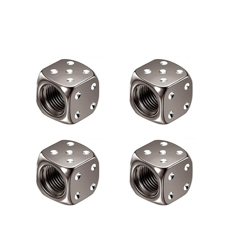 Partes de ruedaVálvulas de neumático de aluminio - en forma de dado - 4 piezas