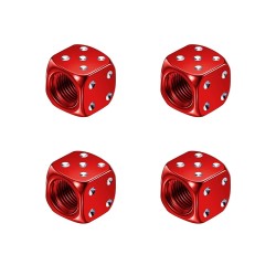 Partes de ruedaVálvulas de neumático de aluminio - en forma de dado - 4 piezas