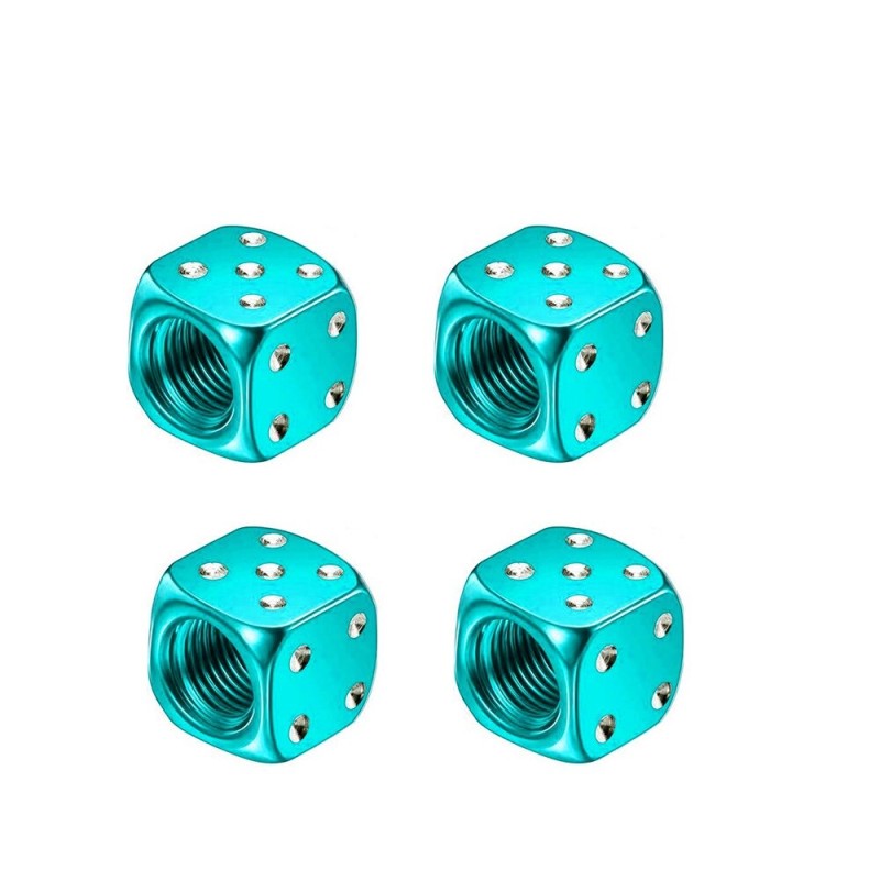 Partes de ruedaVálvulas de neumático de aluminio - en forma de dado - 4 piezas