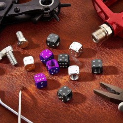 Partes de ruedaVálvulas de neumático de aluminio - en forma de dado - 4 piezas