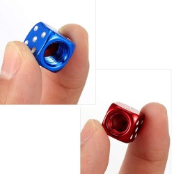 Partes de ruedaVálvulas de neumático de aluminio - en forma de dado - 4 piezas