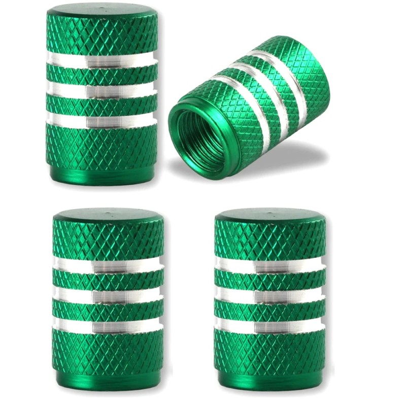 Partes de ruedaVálvulas de neumático de aluminio - diseño de rayas - 4 piezas