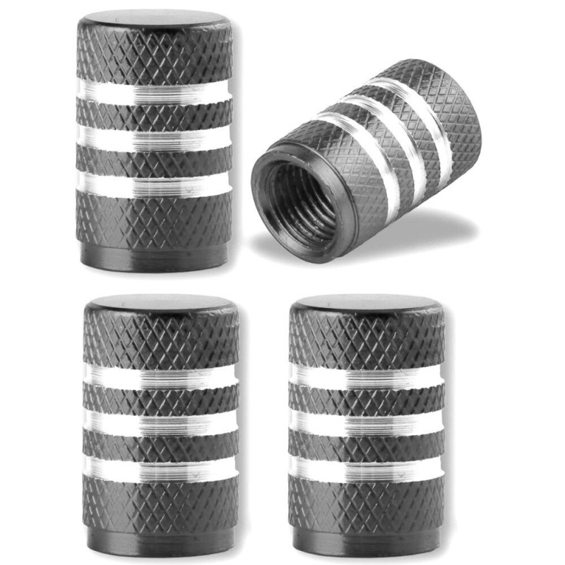 Partes de ruedaVálvulas de neumático de aluminio - diseño de rayas - 4 piezas