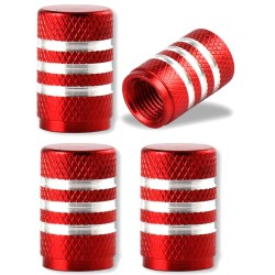 Partes de ruedaVálvulas de neumático de aluminio - diseño de rayas - 4 piezas