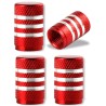 Partes de ruedaVálvulas de neumático de aluminio - diseño de rayas - 4 piezas
