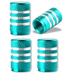 Partes de ruedaVálvulas de neumático de aluminio - diseño de rayas - 4 piezas