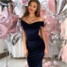 VestidosVestido de terciopelo de moda - hombros descubiertos