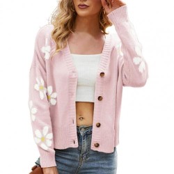 Hoodies & JerséisCárdigan clásico - jersey de manga larga - con botones - estampado de flores