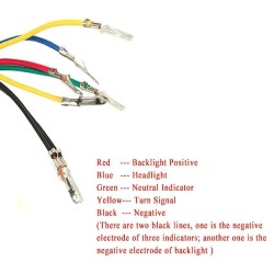 InstrumentosCuentakilómetros dual universal para motocicleta - velocímetro - Indicador LED KM/H