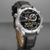 NAVIFORCE - sports - military quartz watch - leather strap - LCD LED display - waterproofWatches