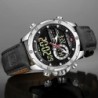 RelojesNAVIFORCE - deportivo - reloj militar de cuarzo - correa de piel - pantalla LED LCD - resistente al agua