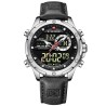 NAVIFORCE - sports - military quartz watch - leather strap - LCD LED display - waterproofWatches