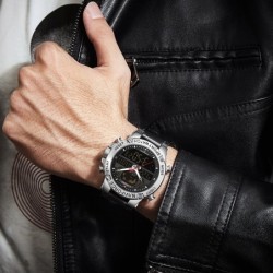 RelojesNAVIFORCE - reloj deportivo de moda - cuarzo - analógico - correa de cuero - resistente al agua