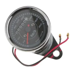 InstrumentosCuentakilómetros doble universal para motocicleta - velocímetro - indicador - cromado