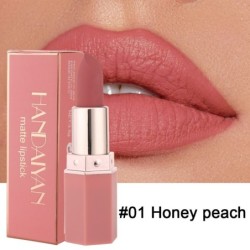 Lápiz labialBarra de labios mate - resistente al agua - de larga duración - nude - melocotón miel - ámbar - ciruela - rosa